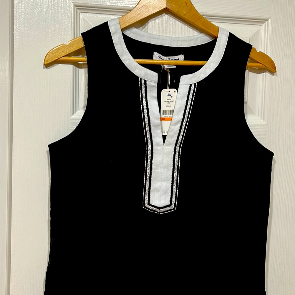NWT Tommy Bahama black Two Palms shift dress size small